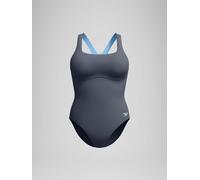 Speedo Speedo Grey Solid Flex Band One Piece Swimsuit