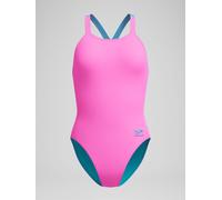 Speedo Speedo Pink Solid Powerback Swimsuit