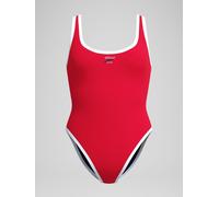 Speedo Speedo Red Womens Solid Scoop Bound Swimsuit