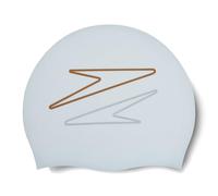 Bonnet de bain Speedo Printed Silicone blanc gris doré