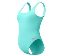 Speedo textd belted deep u-back 1 piece blue m - uk34