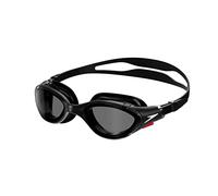 Speedo Unisex Biofuse 2.0 Swimming Goggles | Patented Easy Adjustment | Anti-Fog | Anti-Leak | Enhanced Fit | Improved Comfort, Black/White/Smoke, One Size