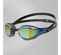 Speedo Unisex Fastskin Pure Focus Swimming Goggles | Competitive Racing Goggles | Anti-Fog | Anti-Leak, Black/Cool Grey/Blue/Gold, One Size