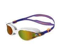Speedo Unisex V-Class Vue Swimming Goggles | Swim | Eyewear, True Navy/Dragonfire Orange/Sapphire Violet, One Size