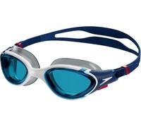 Speedo Lunettes de natation Biofuse 2.0 – Ajustement breveté, Antibuée, Anti-fuites – Blanc/Bleu
