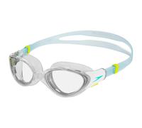 Speedo Women's Biofuse 2.0 Swimming Goggles | Female Design | Patented Adjust Mechanism | Anti-Fog | Anti-Leak | Comfort Fit, Clear/White/Marine Blue/Clear, One Size