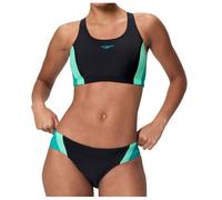 Speedo - Women's Colourblock Splice 2 Piece 2.0 - Bikini - 42 - anthracite / mayan blue