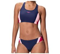 Speedo - Women's Colourblock Splice 2 Piece 2.0 - Bikini - 44 - peacoat / margarita pink