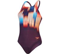 Speedo Digital Printed Medalist Swimsuit Violet UK 36 Femme
