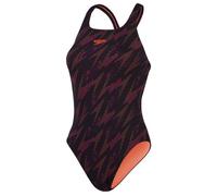 Speedo - Women's Hyperboom Allover Medalist - Maillot de bain - 46 - black / plum dandy siren red