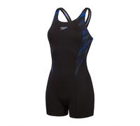 Speedo Combinaison Hyperboom Splice pour Femme | Séchage Rapide | Entraînement | Fitness | Résistant au Chlore, Noir/Cobalt véritable/Bleu Curieux, 62