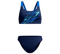 Speedo - Women's Medley Logo Leaderback Bikini Set - Bikini - 38 - peacoat / deep sapphire