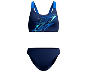 Speedo - Women's Medley Logo Leaderback Bikini Set - Bikini - 42 - peacoat / deep sapphire