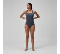 Speedo Women's One Piece Swimsuit Grey Lead 10 (32) Female