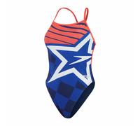 Speedo Women's Eco+ Placement Digital Vback - Maillot de bain natation femme Cerulean Blue / True Cobalt 36