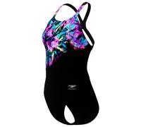 Speedo - Women's Placement Printed Powerback - Maillot de bain - 40 - glitchy garden / black