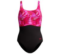 Speedo - Women's Print Contour Eclipse One Piece - Maillot de bain - 40 - anthracite/ruby