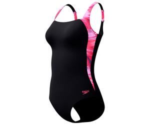 Speedo - Women's Shaping LunaLustre Printed 1 Piece - Maillot de bain - 38 - anthracite / ruby