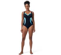 Speedo Womens Shaping Printed Lunaelustre 1 Piece Vrai Marine 32 Female