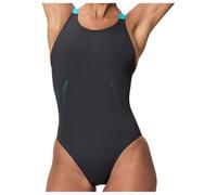 Speedo - Women's Solid Boom Leaderback One Piece - Maillot de bain - 42 - anthracite/mayan blue