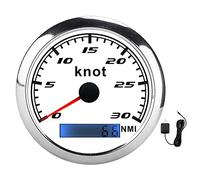 Speedometer With Red Backlight And High For Easy Reading In The Dark Suitable For Cars Trucks And Ships With Material Of ABS And Stainless Steel Voltage Of 32VDC Cumulative (White)