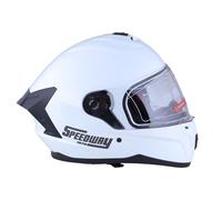 SPEEDWAY 1970 Casque Intégral Grit, Blanc, Motocyclette, ECE et Dot, Route, Longs Voyages, Homme et Femme