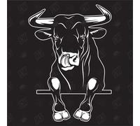 speedwerk-motorwear Vache Taureau Version 1 - Autocollant de Voiture, Animaux de Compagnie, Animaux de la Ferme, Autocollant de fenêtre, Lunette arrière (ÉGALEMENT Possible avec Le NOM SOUHAITÉ)