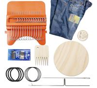 Speedweve Mini métier à - Petite Machine à avec 14 Crochets | Réparation créative de Tissu pour Motifs artistiques, vêtements, Jeans, Chaussettes, écharpes, Chapeaux, couvertures