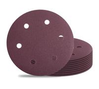 SPEEDWOX 10PCS 120 Grit 9 pouces disques de ponçage 6 trous 9 pouces disques de ponçage 6 trous de crochet et boucle 9" disque abrasif rond crochet d’oxyde d’aluminium et boucle papier ponçeuse pour