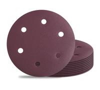 SPEEDWOX 10PCS 180 Grit 9 pouces disques de ponçage de 6 trous 9 pouces disques de ponçage à crochet et boucle de 6 trous 9" disque abrasif rond crochet d’oxyde d’aluminium et papier de ponçage de