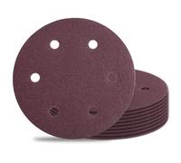 SPEEDWOX 10PCS 80 Grit 9 pouces disques de ponçage de 6 trous 9 pouces disques de ponçage de 6 trous de crochet et boucle de 9" disque abrasif rond crochet d’oxyde d’aluminium et de ponçage de papier