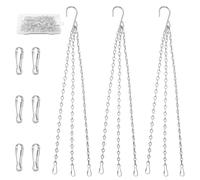 SPEEDWOX 16 Pouces chaînes de Panier suspendues avec Crochets cintres de chaîne de Remplacement pour jardinières mandrins d’Oiseaux lanternes et carillons à Vent chaîne de Pot de Fleurs cintres de