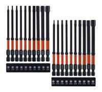 SPEEDWOX 20PCS Impact Hex Head llen ensemble de forets métrique et SAE 1/4" Hex-Shank S2 en acier allié Bits ensemble de pointes magnétiques Impact 4" longue llen avec douille