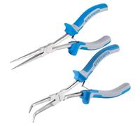 SPEEDWOX 2PCS longue portée aiguille pliée pince à nez Set Smooth Jaw Needle pince à nez & pince à nez à aiguille pliée pince à nez Extra longue portée pour la fabrication de bijoux pliage de fil