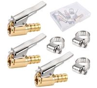SPEEDWOX 3 pièces mandrin pneumatique à verrouillage avec clip Mini compresseur d'air Gonfleur de pneus portable Mandrin pour pneus Extrémité de tuyau avec pince
