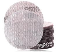 SPEEDWOX 3 pouces 600 Grit Mesh disques de ponçage abrasif sans poussière, pratiquement sans poussière, boîte de 25 disques, disques de ponçage crochet et boucle pour le métal, le bois, les Composites