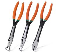 SPEEDWOX 3Pcs 11 pouces longue portée anneau nez Plers longue portée pince de poignée de tuyau pinces pour enlèvent de bougie pinces pour enlèvent de bougie pour l’espace étroit