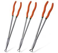 SPEEDWOX 3Pcs 16" Long Reach tuyau pinces à anneaux pince d’extension en forme de O pinces de tuyau longue portée pinces à nez circulaires longue portée pinces à nez à anneau de diamètre pinces à