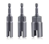 SPEEDWOX 3PCS Power Wing Nut Driver Set 12mm 15mm 18mm Wing Nut Driver Bit 1/4" Hex Shank Nut Driver Power Wing Bit Drill Tool Drive Kit pour l’installation de vis à crochets, torsion de fil