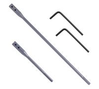 SPEEDWOX 4Pcs 1/4 jeu de forets d’extension pelle de bois Extension de foret de 6 et 12 pouces de foret de pelle avec 2 pièces clés embouts de pelle de bois de de pelle pour