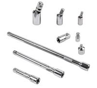 SPEEDWOX 9 pièces Comprend un ensemble de rallonges pour hocs 3/8 pouce (3 pouces, 6 pouces, 10 pouces), des joints universels et adaptateurs 1/4 pouce, 3/8 pouce, 1/2 pouce