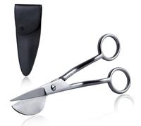 SPEEDWOX Ciseaux à bec de canard de 15,2 cm pour travaux artistiques, ciseaux à double courbure avec manche décalé incurvé avec pochette pour broderie, tissu, fil, tricot, couture, arts et loisirs