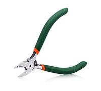 SPEEDWOX Coupe-fil de 15,2 cm, coupe latérale de précision, à ressort, poignée antidérapante, vert et orange, acier au carbone, garantie de base, pince coupante