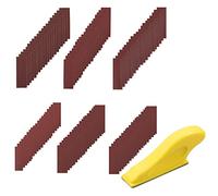 SPEEDWOX kit de 121 micro ponceuse, outils de ponçage avec poignée,20 feuilles chacune des grains assortis de 80, 120, 180, 240, 400, 600