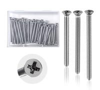 SPEEDWOX Kit de 50 vis extra longues pour prises électriques longueurs 1-1/2, 1-3/4 et 2 pouces vis à tête plate pour interrupteurs électriques boîtes de jonction et montage de prises murales