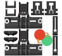 SPEEDWOX Kit de réparation de pièces réglage du panier supérieur du lave-vaisselle 12 pièces W10350375 Boîtier réglage lave-vaisselle Capuchons panier emplacemen Pour pièce Whirlpool supérieur