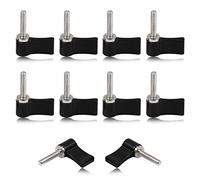 SPEEDWOX Lot de 10 boutons rotatifs à filetage M4 de 20 mm, vis à levier réglable, vis moletée avec aile unique, alliage d'aluminium rouge pour équipement électronique