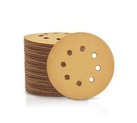 SPEEDWOX Lot de 100 disques abrasifs Ø 125 mm grain 400 avec 8 Trous Ronds Crochet et boucle pour ponceuse excentrique 5inch