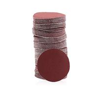 SPEEDWOX Lot de 100 disques abrasifs de 2" pour ponceuse à bois 400 Grain de disques abrasifs à crochet et boucle pour perceuse à bois Outils rotatifs sans trou rouge