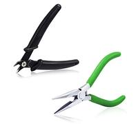 SPEEDWOX Lot de 2 pinces à métaux 3D pour fabrication de bijoux, pince à long bec, pince coupante, ressort intérieur pour fabrication de modèle en métal 3D